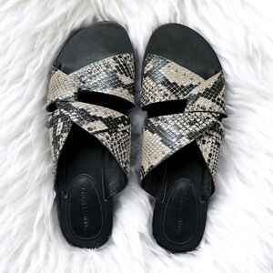 Black Marc Fisher Slip-on Sandals